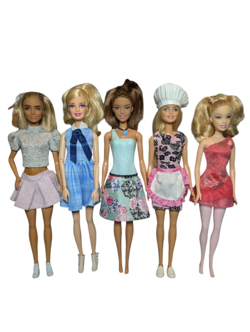 Assorted Barbie Doll Lot - Five Vintage & Modern Barbies